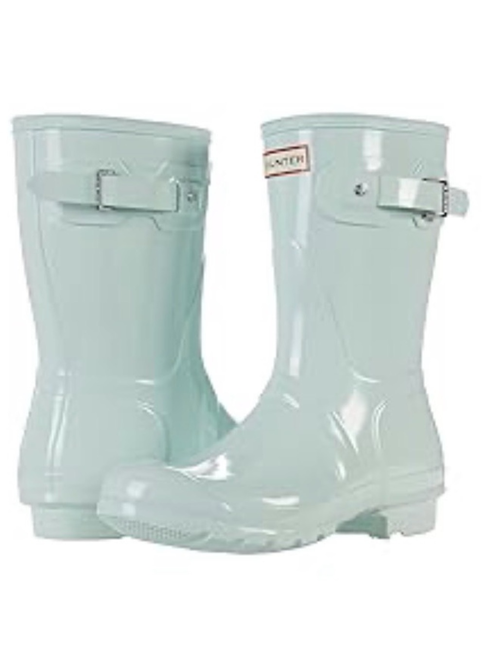 Hunter Original Short Gloss Rain Boots in light Spearmint color women’s size 10